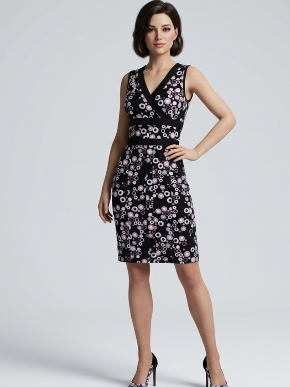 Marc New York Circle Pattern Sheath Dress